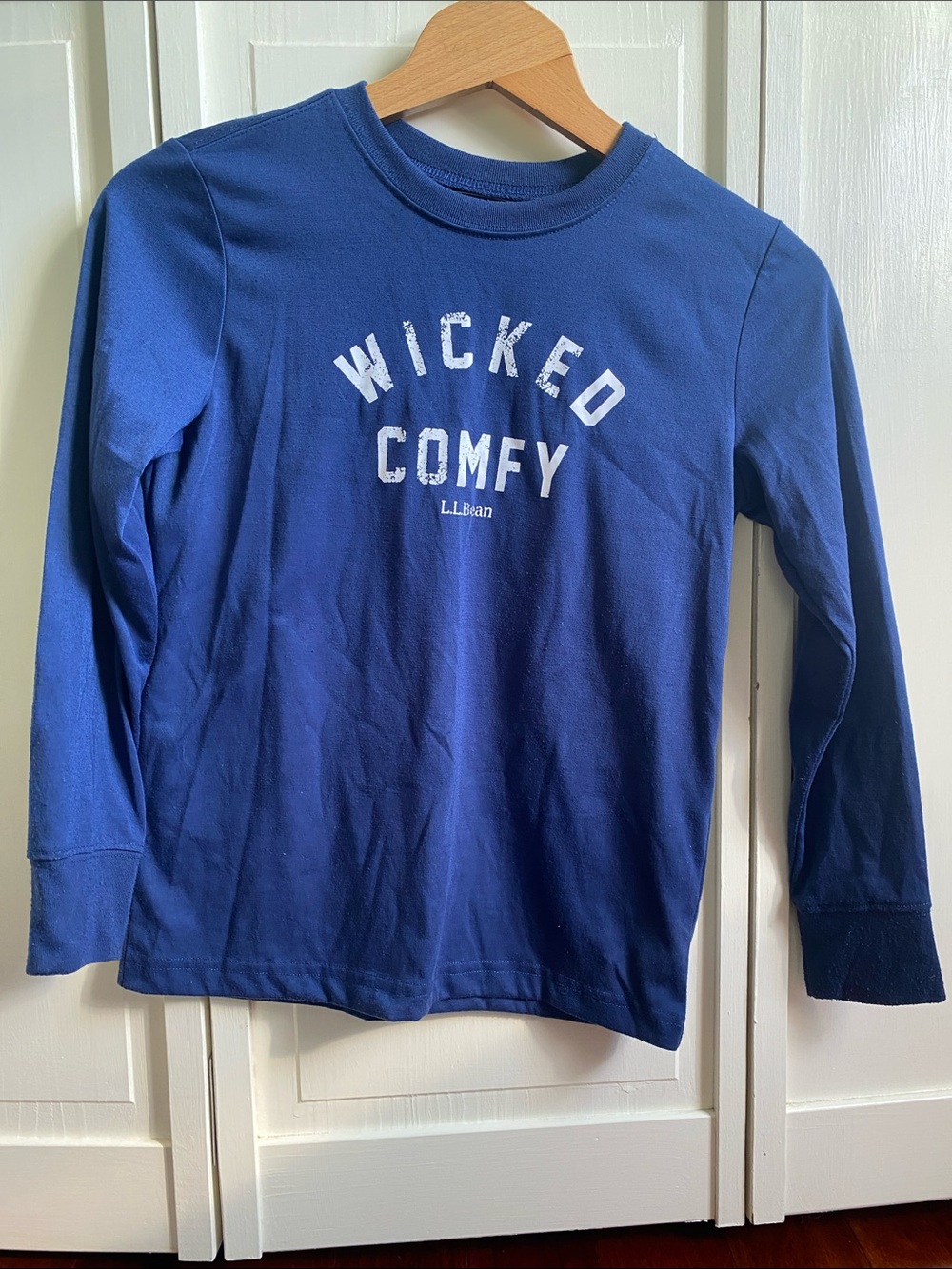 L.L. Bean Kids Long-Sleeve 'Wicked Comfy' Sleep Shirt - Navy Blue